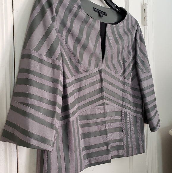 Lafayette 148 New York Leather Blazer - Picture 3 of 6